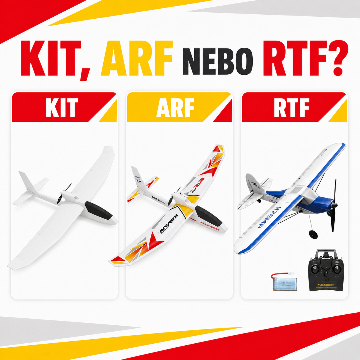 KIT, ARF nebo RTF? Jak vybrat správný RC model