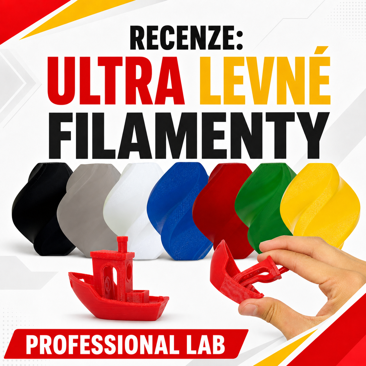 Recenze: Ultra levné filamenty Prof. Lab