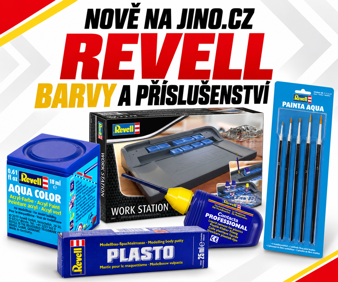 Nově na JINO.cz: barvy Revell a příslušenství pro plastikové modely