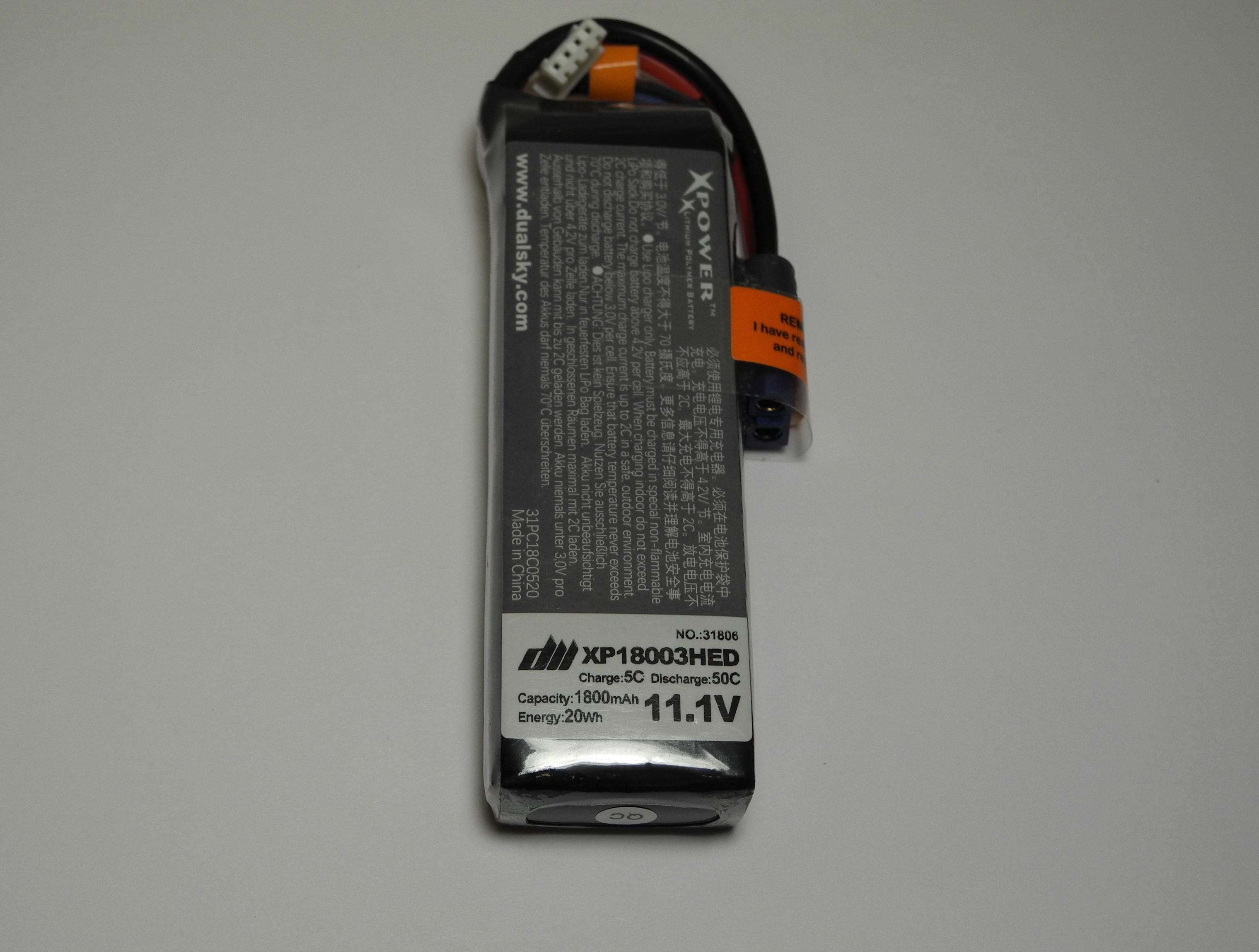 Levně Li-Pol 1800/3čl. 50C HED Dualsky Xpower