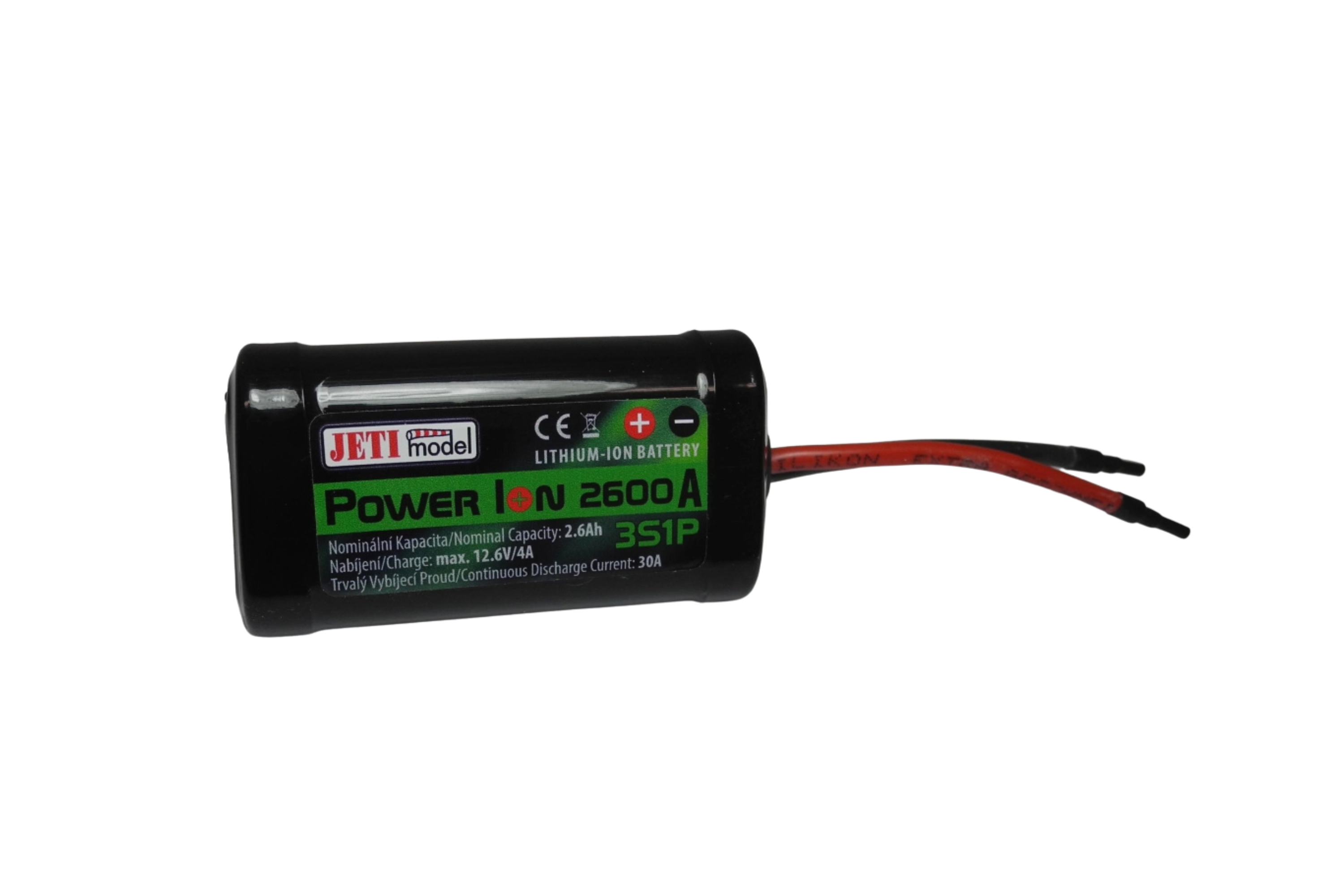 JETI Power Ion 2600A mAh 3S1P proud 30A trojúhelník