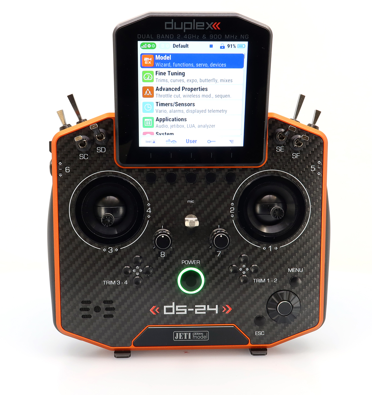 Levně DS-24II Carbon line Orange elox vysílač Jeti Duplex