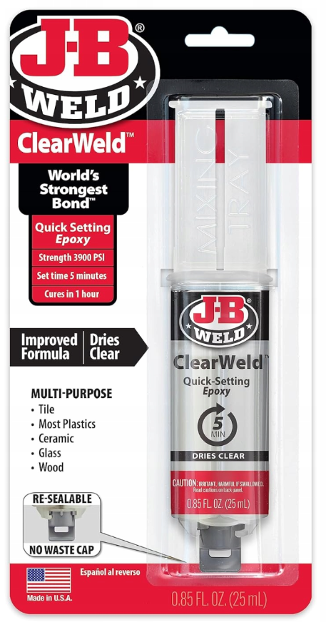 Levně J-B WELD ClearWeld čiré rychloschnoucí epoxidové lepidlo 25ml