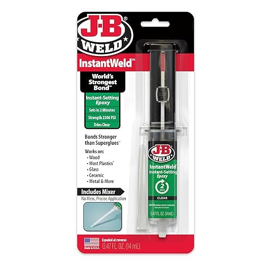J-B WELD InstantWeld nejrychlejší čiré epoxidové lepidlo 14ml + směšovač