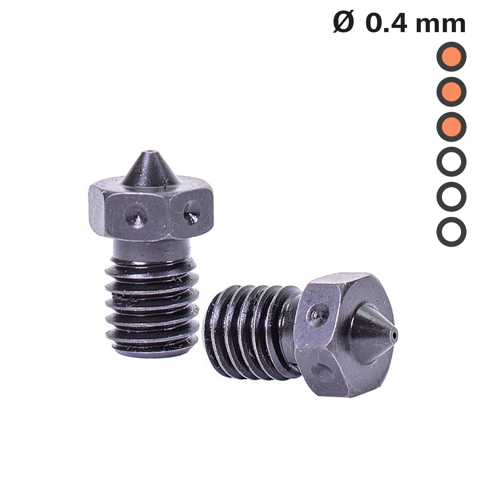 Levně Tryska tvrzená E3D V6 0,4 mm