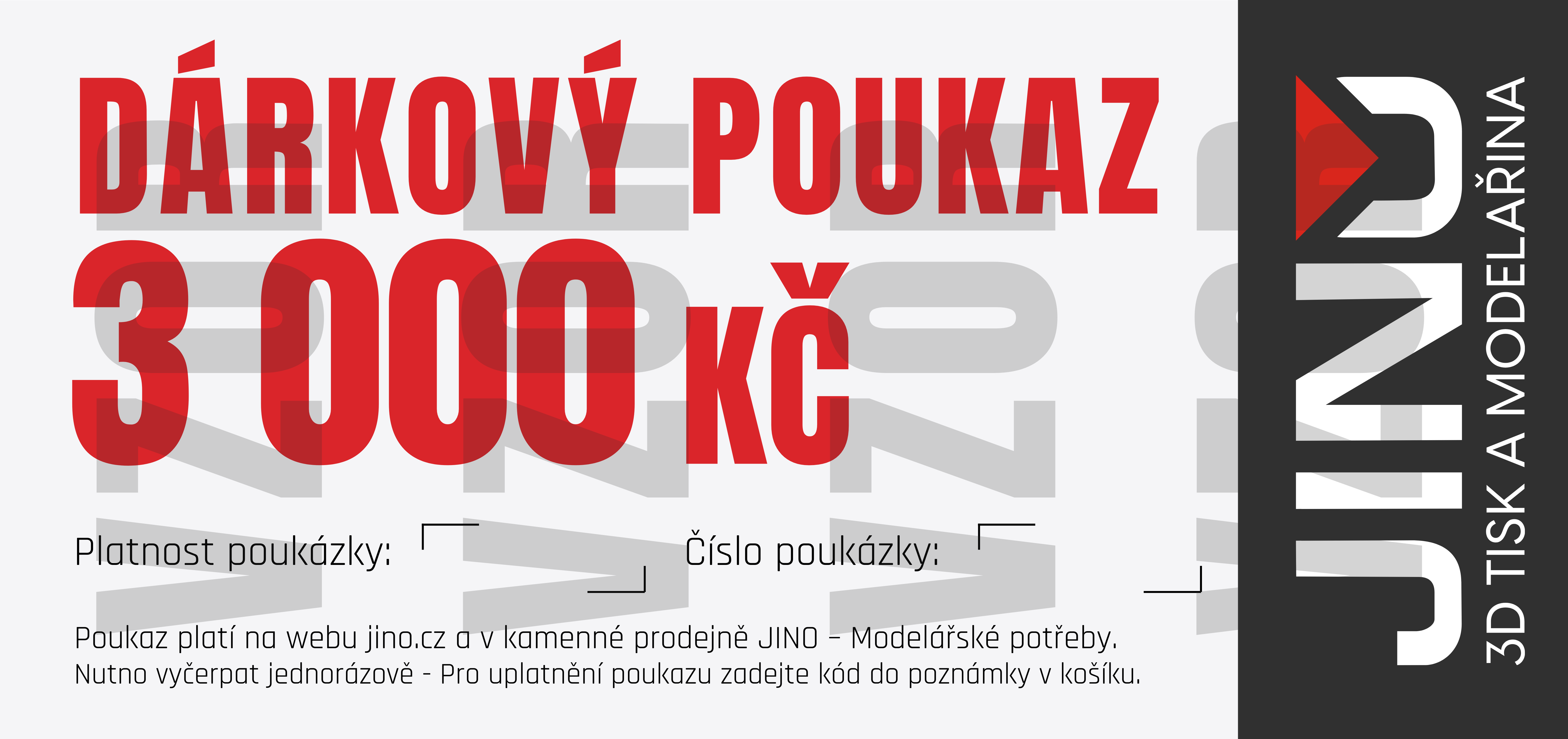 Dárková poukázka 3000 Kč
