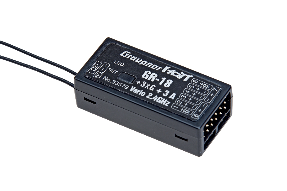 GR-18 +3xG+3A + Vario přijímač HoTT 33579